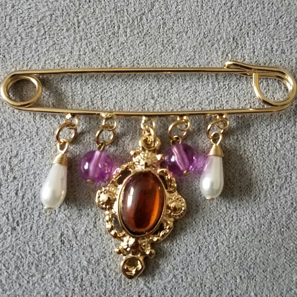 🐳 NEW VINTAGE LOT OF 9 BROOCHES PIN LAPEL BROOCH - Picture 8 of 8